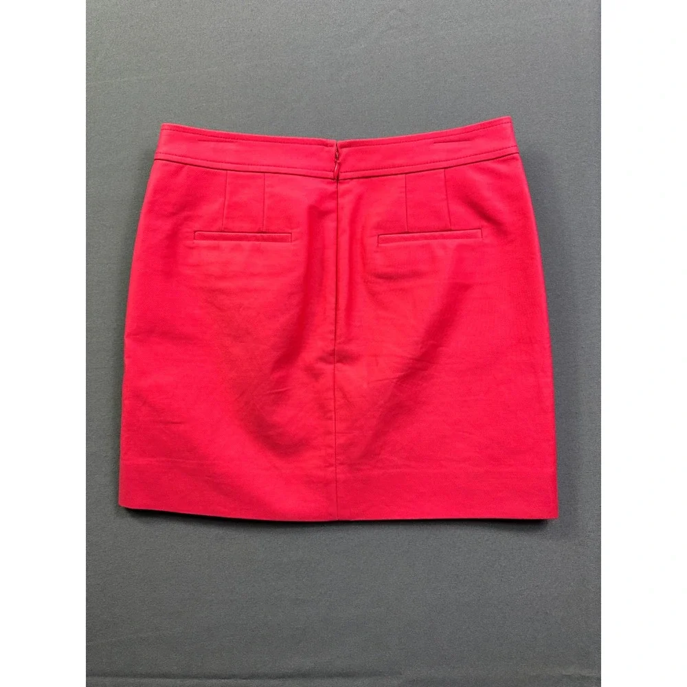 J Crew Red Nautical Sailor Mini Skirt Gold Anchor Button Twill Preppy Skirt Sz 0
